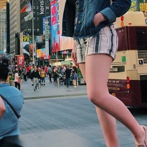 Express striped shorts